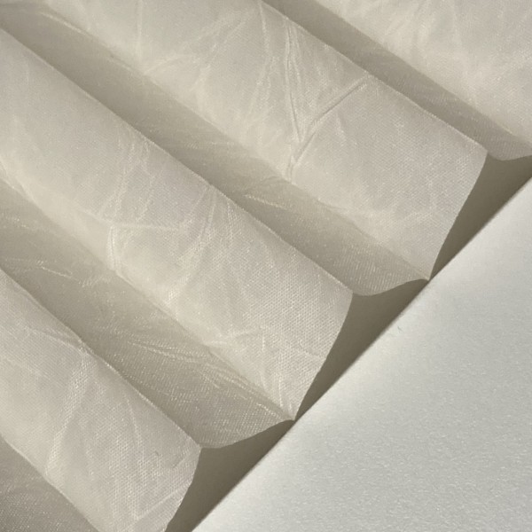 Plissee Crush Perl Creme-Weiß