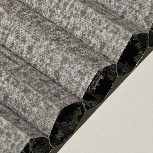 Wabenplissee Lambada Blackout Grau-Weiß