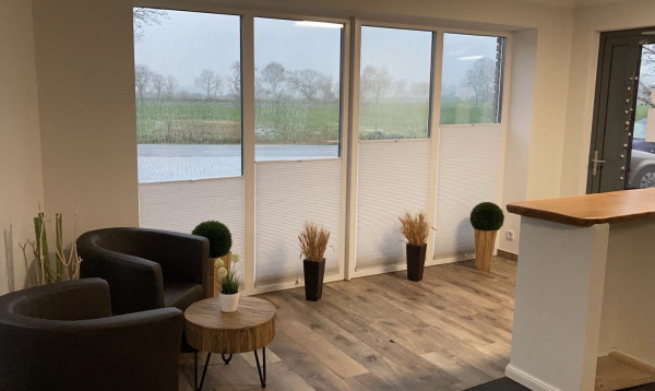 Wabenplissee Zorba Hellgrau