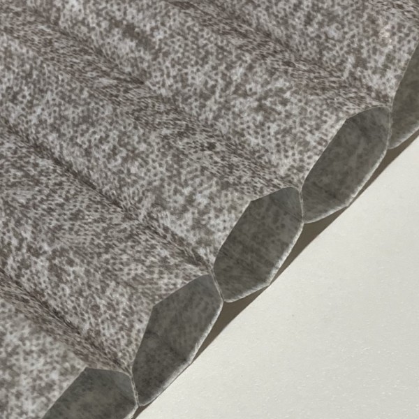 Wabenplissee Lambada Grau-Weiß