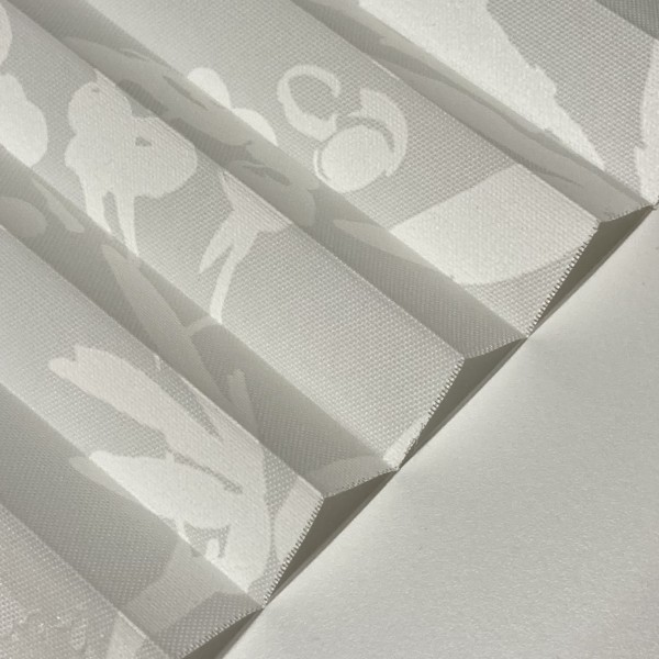 Plissee Flowers Print Weiß-Weiß