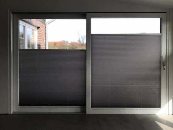 Plissee Kyoto Perl Stahl-Grau