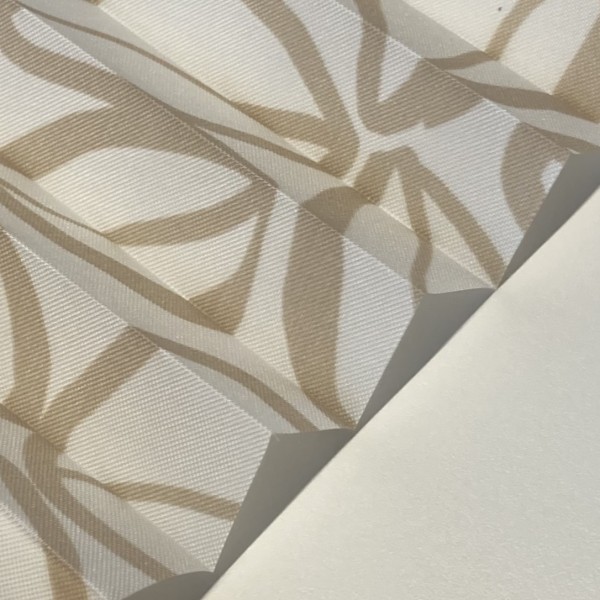 Plissee Clover Weiß-Kakao