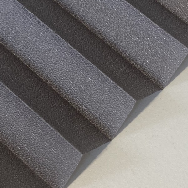 15mm Slim Plissee Kyoto Perl Stahl-Grau