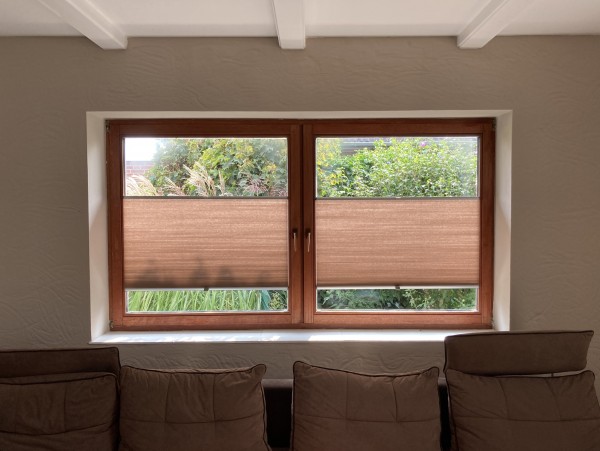 Wabenplissee Soft Braun