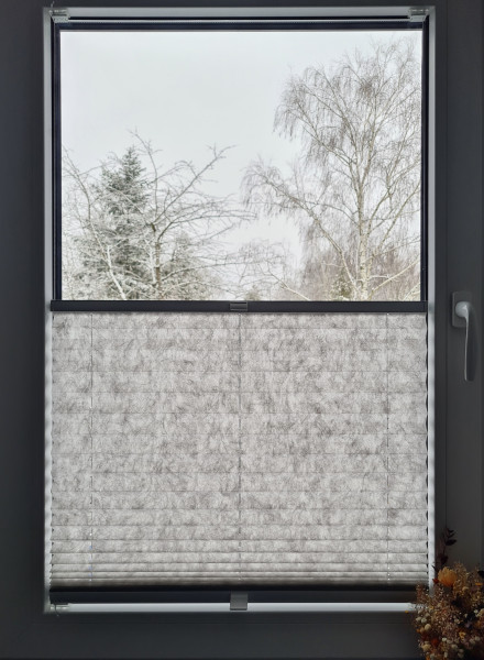 Plissee Dance Silber-Grau