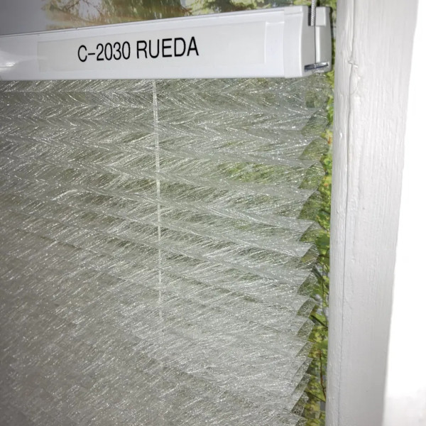 Wabenplissee Rueda Transparent Weiß