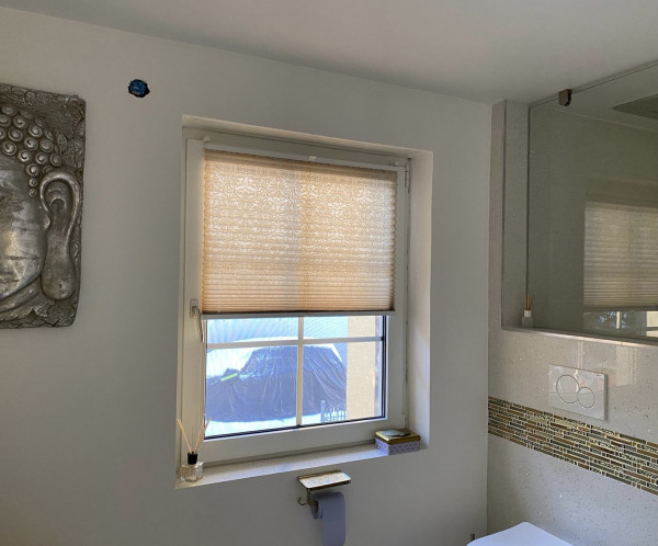 Plissee Oriental Metallic Beige