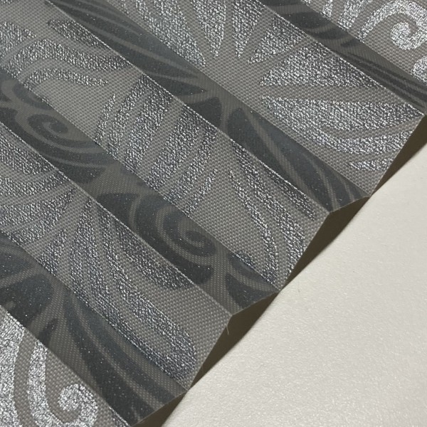 Plissee Oriental Metallic Grau