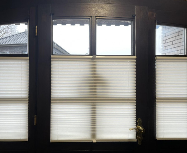 Plissee Crush-Light Alt-Weiß