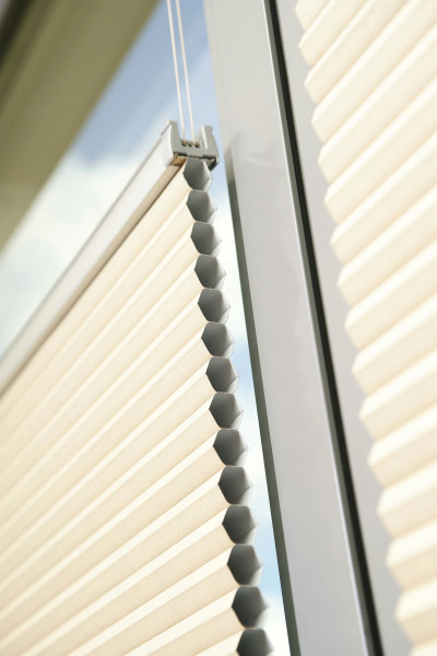 Wabenplissee Lambada Blackout Creme-Weiß