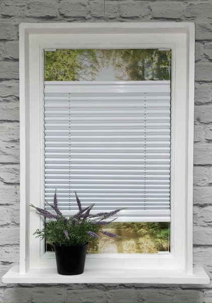 15mm Slim Plissee Sunset Blackout Weiß