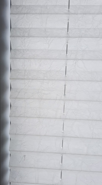 Plissee Crush-Light Alt-Weiß