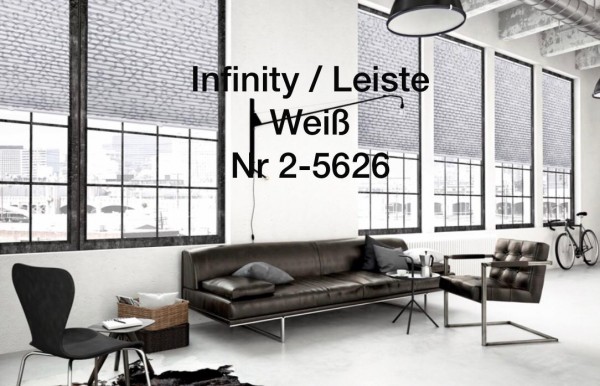 Plissee Infinity Weiß-Weiß