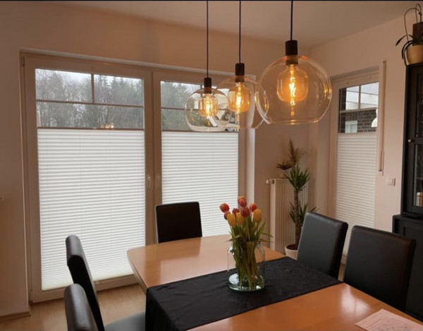 Plissee Kyoto Perl Creme-Weiß