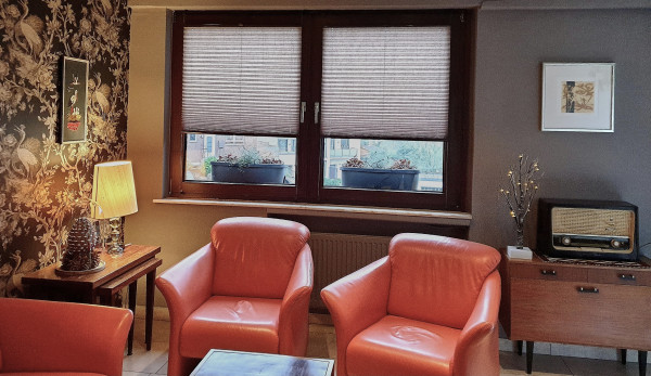 Plissee Crush Perl Graubraun