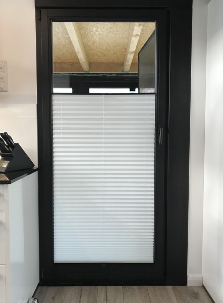 Plissee Kyoto Perl Rauch-Weiß