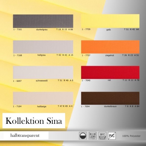 Plissee Sina Ziegelrot