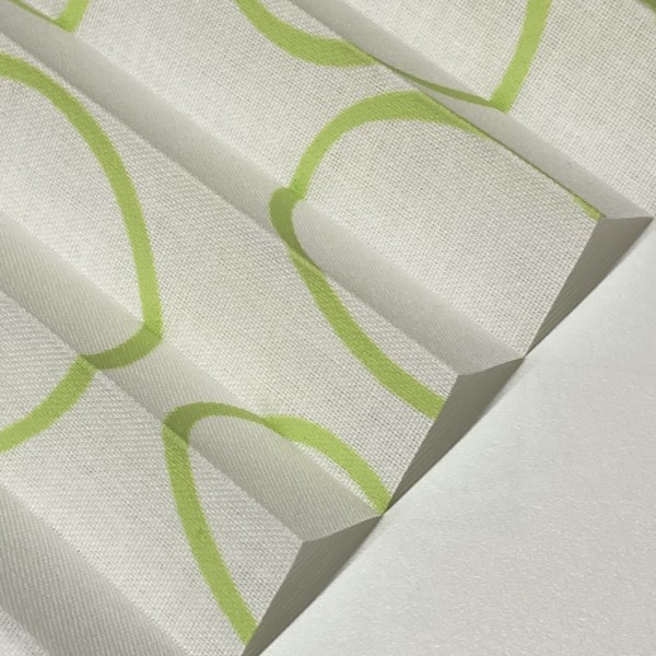 Plissee Flamenco Print Grün Weiß