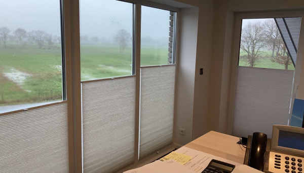 Wabenplissee Zorba Hellgrau