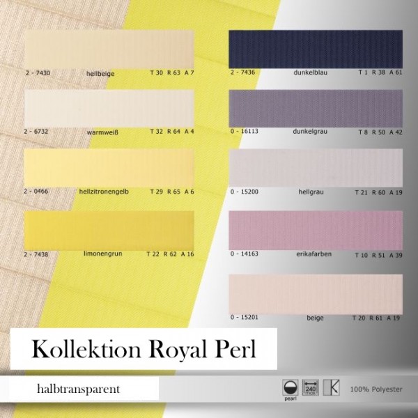 Plissee Royal Perl Dunkelgrau