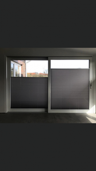 15mm Slim Plissee Kyoto Perl Stahl-Grau