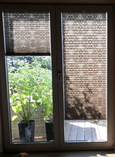 Plissee Oriental Metallic Kakao