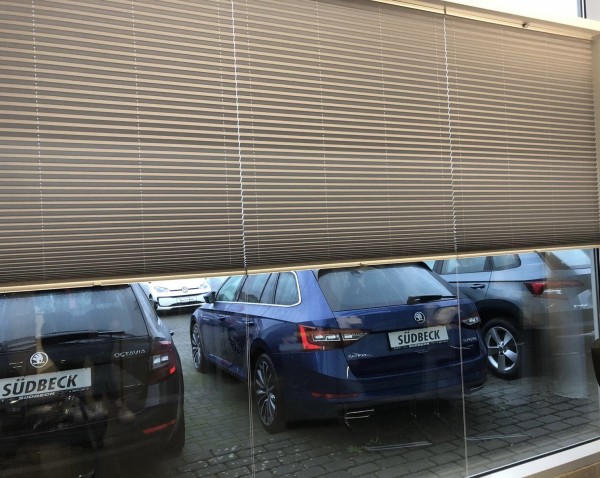 15mm Slim Plissee Kyoto Perl Stahl-Grau