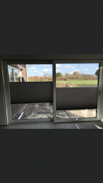 15mm Slim Plissee Kyoto Perl Stahl-Grau