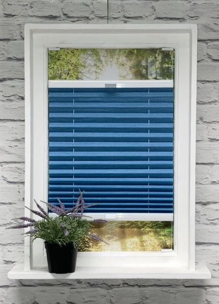 Plissee Madagaskar Perl Blau