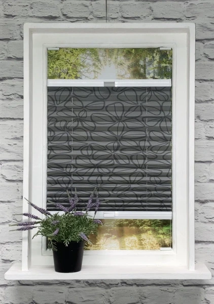 Plissee Clover Silber-Grau