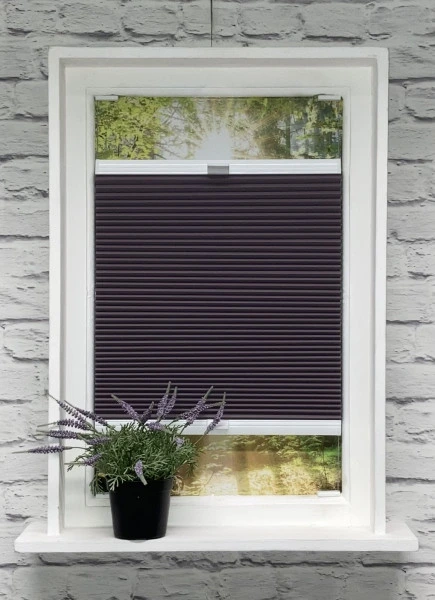 Wabenplissee 100% verdunkelnd Soft Aubergine