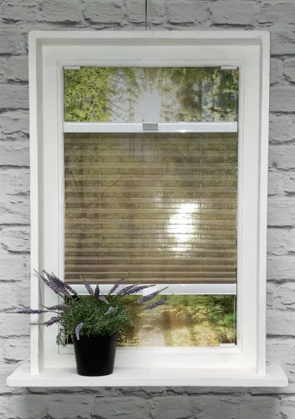 Plissee Jazz Transparent Braun
