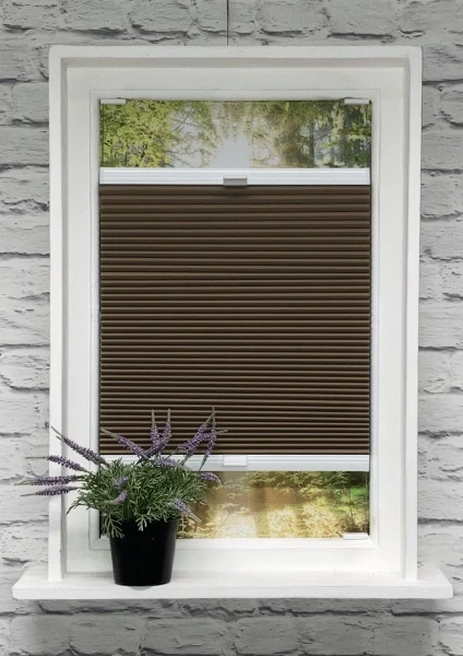 Wabenplissee 100% verdunkelnd Soft Braun