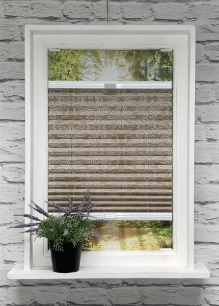 Plissee Oriental Metallic Beige